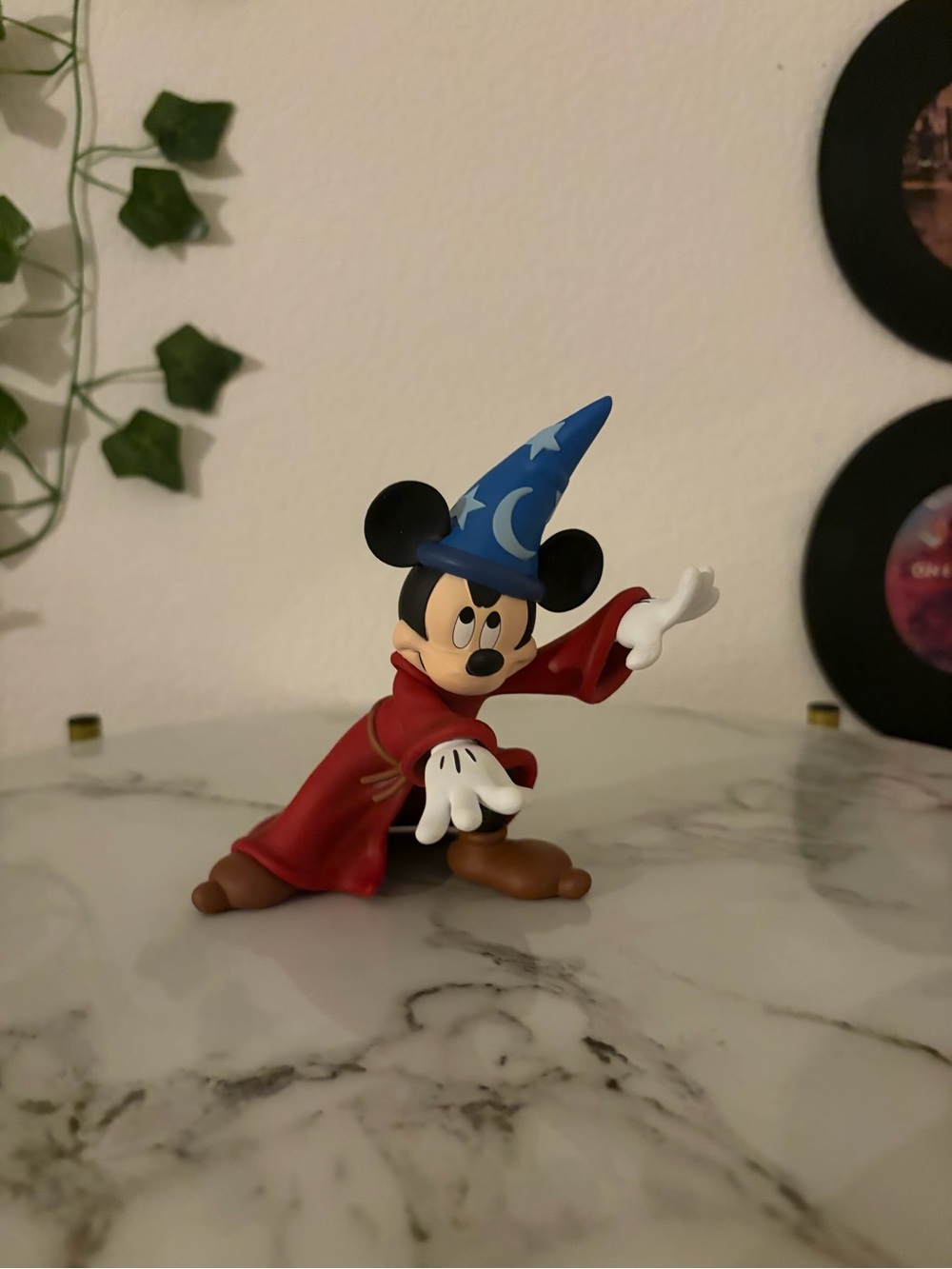 Disney Sorcerer Mickey Figurine in Blue, Red and Brown